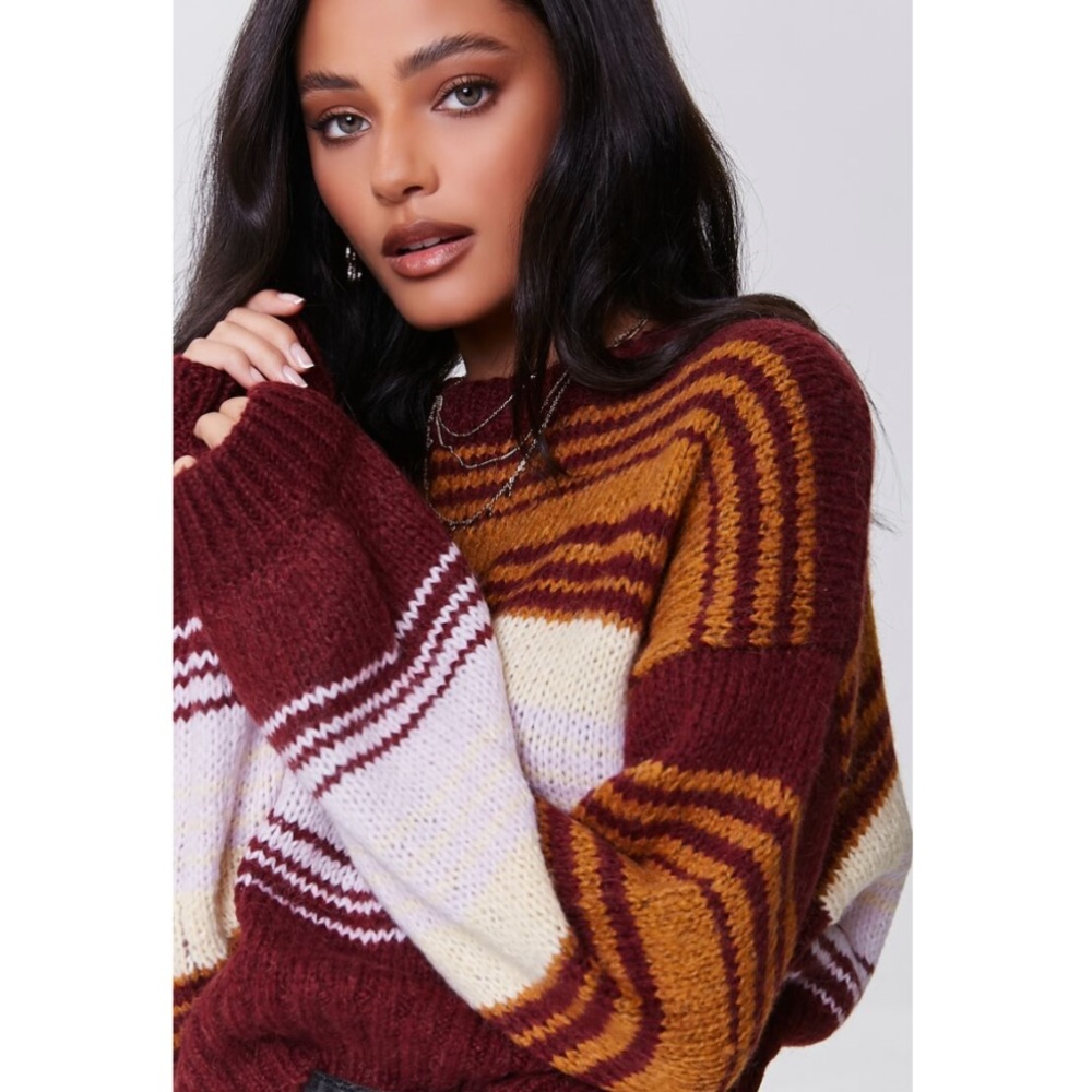 3 for $25💙Striped Drop-Sleeve Sweater